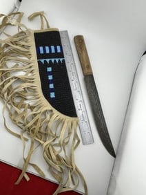 Knife & Beaded Sheath
