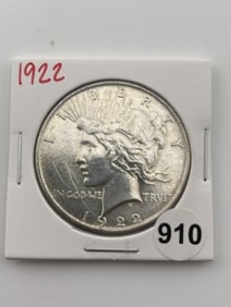 1922 Peace Silver Dollar Coin