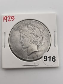 1925 Peace Silver Dollar Coin