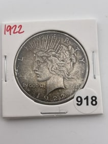 1922 Peace Silver Dollar Coin