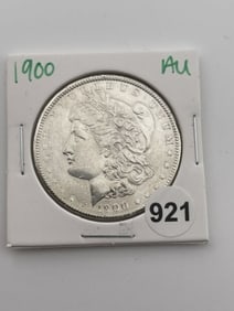 1900 AU Morgan Silver Dollar Coin