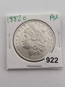 1882 O AU Morgan Silver Dollar Coin