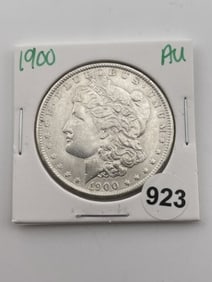 1900 AU Morgan Silver Dollar Coin