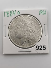 1884 O AU Morgan Silver Dollar Coin