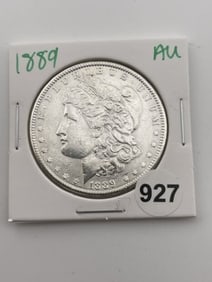 1889 AU Morgan Silver Dollar Coin
