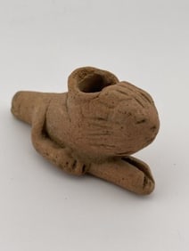 Pre-Columbian Pottery Pipe Indian Artifact Arrowhead