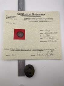 Gorget with Thomas Matthews COA from Wayne County, Ohio Indian Artifact Arrowhead