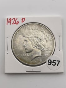 1926 D Peace Silver Dollar Coin