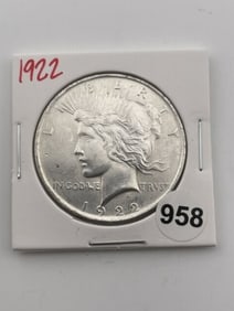 1922 Peace Silver Dollar Coin