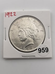 1922 Peace Silver Dollar Coin