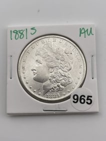 1881 S AU Morgan Silver Dollar Coin