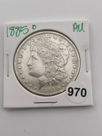 1885 O AU Morgan Silver Dollar Coin