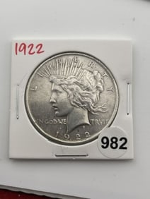 1922 Peace Silver Dollar Coin