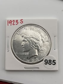 1923 S Peace Silver Dollar Coin