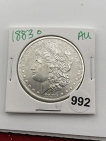 1883 O AU Morgan Silver Dollar Coin