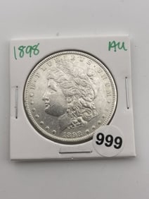 1898 AU Morgan Silver Dollar Coin