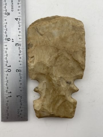 Notched Hoe Indian Artifact Arrowhead