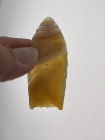 Obsidian Folsom Indian Artifact Arrowhead