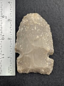Large Hoe with Side Notches - Brown Flint from Kimble County, Texas