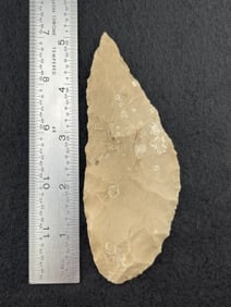Large Cresent Knife - Crème colored flint from Pedernales River, Gillespie County, Texas