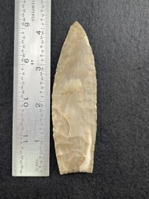 Perfect large Angostura Knife - medium brown with crème stripes. Travis Co. Texas Ex- Delk