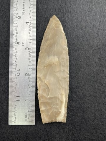 Perfect large Angostura Knife - medium brown with crème stripes. Travis Co. Texas Ex- Delk (1 of 4)