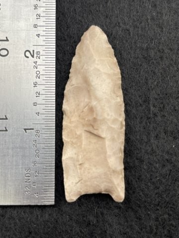 Clovis paleo point -white/light grey Edwards Plateau Chert. Booker Co. Texas Ex- Deam Turner (1 of 4)