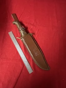 Large Bowie Knife from Pakastan with Leather Sheath