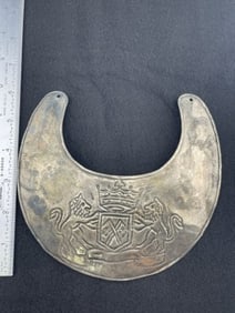 Hudson Bay Style nice engraving Medal Gorget Indian Artifact Arrowhead