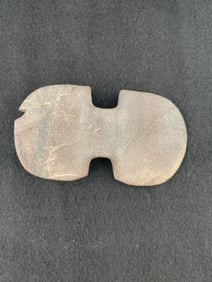 Butteryfly Bannerstone broken & glued Indian Artifact Arrowhead