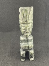 Pre-Columbian Jade Human Effigy Indian Artifact Arrowhead