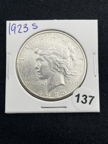 1923 S Peace Silver Dollar Coin