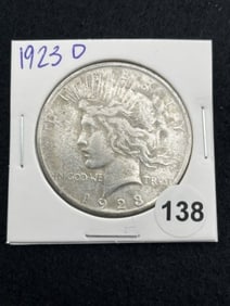 1923 D Peace Silver Dollar Coin