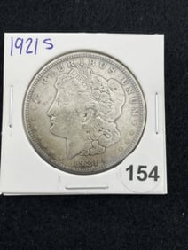 1921 S Morgan Silver Dollar Coin