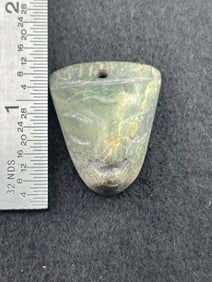 Jade Face Effigy Pendant Indian Artifact Arrowhead