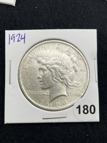 1924 Peace Silver Dollar Coin