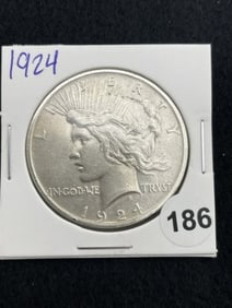 1924 Peace Silver Dollar Coin