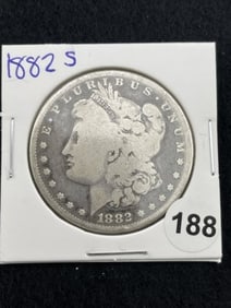 1882 S Morgan Silver Dollar Coin