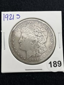 1921 S Morgan Silver Dollar Coin