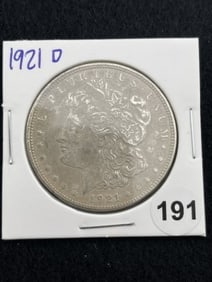 1921 D Morgan Silver Dollar Coin