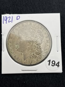 1921 D Morgan Silver Dollar Coin