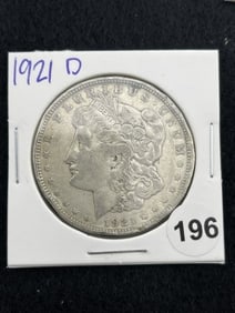 1921 D Morgan Silver Dollar Coin