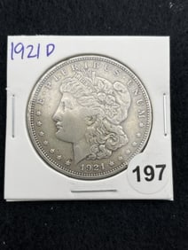 1921 D Morgan Silver Dollar Coin