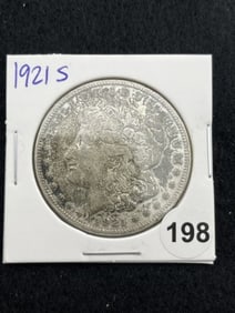1921 S Morgan Silver Dollar Coin