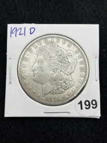 1921 D Morgan Silver Dollar Coin