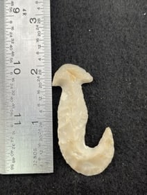 Chipped Hook Indian Artifact Arrowhead