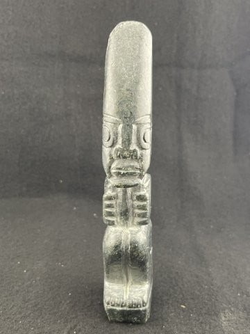Pre-Columbian Stone Figure: KEY WORDS: INDIAN ARTIFACT ARTIFACTS ARROWHEAD ARROWHEADS NATIVE AMERICAN MISSISSIPPIAN QUAPAW CADDO POTTERY COINS MORGAN DOLLAR PEACE DOLLAR SILVER COINS. All coins have been Sigma tested for authent