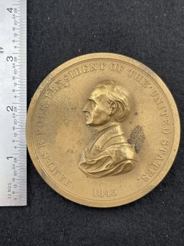James K. Polk Presidential Peace Medallion Indian Artifact Arrowhead (1 of 2)