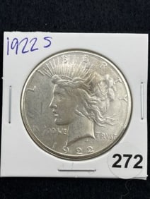 1922 S Peace Silver Dollar Coin