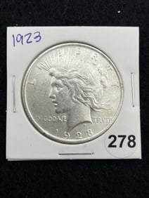1923 Peace Silver Dollar Coin